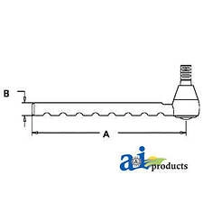 A-AT27131 Tie Rod, Long Outer Fits AL39019, A-VPJ3313, AMAT27131