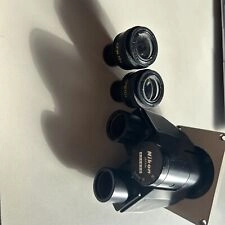 Nikon Binocular Microscope Head Labophot Optiphot Alphaphot w/ 2 x CFW10X