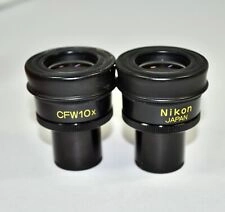 Nikon CFW10X CFW 10X Microscope Eyepiece Ocular Pair 23mm