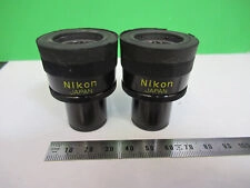 PAIR NIKON JAPAN  EYEPIECE OCULAR CFW10X MICROSCOPE PART AS PICTURED X9-B-17