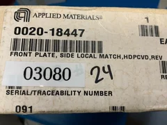 0020-18447, FRONT PLATE SIDE LOCAL MATCH HDPCVD, APPLIED MATERIALS (AMAT)