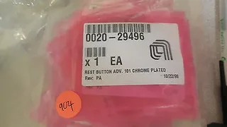 0020-29496, Applied Materials, REST BUTTON, ADV. 101, CHROME PLATED