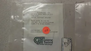 0190-35385, AMAT, SPACER, CHEMRAZ, WAFER SUPPORT CYLINDER