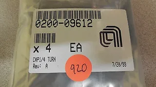 0200-09612, Applied Materials, CAP,1/4 TURN