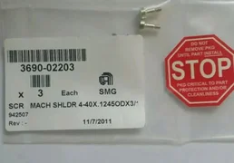 1 Pack 3 AMAT 3690-02203 SCR MACH SHLDR 4-40X.1245ODX3/16L