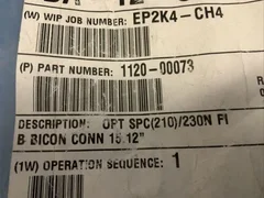 1120-00073, AMAT, OPT SPC(210)/230N FIB BICON CONN 15.12" 