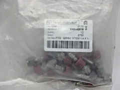  (12) AMAT 3300-02618 FTG, QDISC Stem 1/4 X 1/4T SST DBL END  SS-QC4-D-400