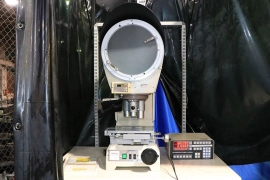 12"  Nikon V-12B, 2003, QC-2000 DRO, CALIBRATED 2024 OPTICAL COMPARATOR, 20X/50X