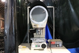 12"  Nikon V-12B, 2003, QC-2000 DRO, CALIBRATED 2024 OPTICAL COMPARATOR, 20X/50X