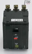14383 SCHNEIDER ELE SQUARE D CIRCUIT BREAKER, 20A, AMAT 0680-01124  QOB3205237