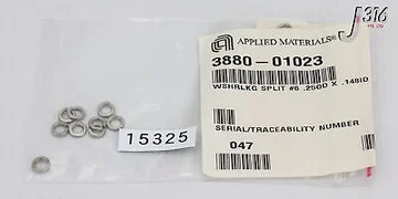 15325 APPLIED MATERIALS WSHRLKG SPLIT #6 .25OD X .148ID X .031TH NEW 3880-01023