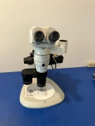 15395 Nikon SMZ800 microscope 1-6.3x zoom body C-W10XA/22 eyes .5X & 1X plan APO