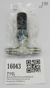 16043 APPLIED MATERIALS VALVE FINE MTR 1/4 VCR VERNIER HDL 3870-01515