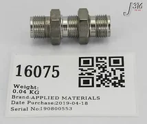 16075 APPLIED MATERIALS FTG TBG UN 3/8T SST BULKHEAD 3300-01100