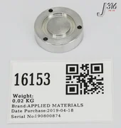16153 APPLIED MATERIALS PLATE, BLOCKOFF 1.40 DIA TRANSFER CHAMBER 0020-40117