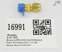 16991 APPLIED MATERIALS FTGTEMP SEAL 1/8OD 1/8MNPT 1.18LG BRS (NEW) 3300-04409