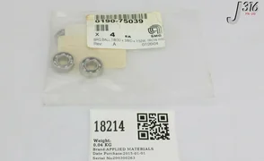18214 APPLIED MATERIALS BRG BALL 7/8OD x 3/8ID x 7/32W 0190-75039
