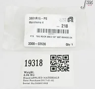19318 APPLIED MATERIALS FTG TBG RDCR 3/8 X 1/2'''' SST SWAGELOK (NEW) 3300-03636
