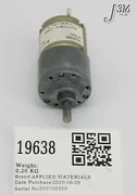 19638 APPLIED MATERIALS MTR GEARHEAD 24VDC 35RPM 5SLOT 1080-01114