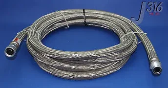 1964 CTI/AMAT SS FLEXIBLE HOSE 1&quot; FITTING, 25ft LONG 8043460G300 / 3400-00330