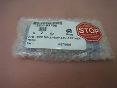 2 AMAT 3300-03796 FITING PIPE NIP 23/8MP 4.0L SST HEX