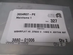 2 AMAT 3880-01006 Washer Flat #6 0.375OD x 0.149ID x 0.31THK SST, 109019