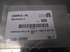 2 AMAT 3880-01023 WASR LKG SPLIT #6 .250D X .1481D X .031THK SST, 109018