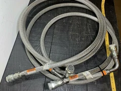 2) CTI-Cryogenics 8043074 -- Cryopump Gas Supply Hose - 10' Stainless , 260 PSI