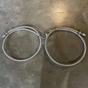 2 CTI Cryogenics Flexible Braided Stainless Helium Line Hoses 311-6303 (7FT)