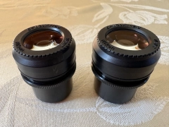 2 Nikon C-W20x/12.5 stereo microscope focusing SMZ eyepieces, EUC, made in Japan