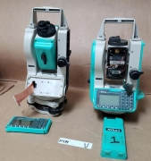2 NIKON NPL-322 2" TOTAL STATIONS W/ ACCESSORIES PARTS OR REPAIR ! N534 V