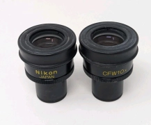 (2) Pair of Nikon CFW10X Microscope Eyepieces CFW 10x