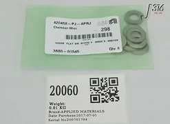 20060 APPLIED MATERIALS WSHR FLAT 3/8 .812OD X .406ID X .065THK (NEW) 3880-01545