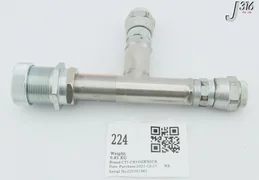 224 CTI-CRYOGENICS FTG T-ADAPTER ASSY, 3/4 TO 1/2 HP F-F-M, 350 PSIG 8043463G007