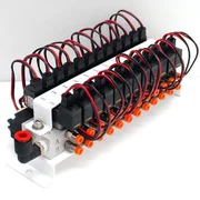 24 SMC NVJ114 Pneumatic Solenoid Valve AMAT 0190-09487 Manifold NVV5J3-UIB980146