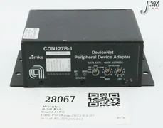 28067 MKS DEVICENET PERIPHERAL DEVICE ADAPTER, AMAT 0190-42005 (PARTS) CDN127R-1