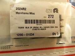 3 PC AMAT APPLIED 1290-01034 TERM BLK 2P 2ROW 16-14AWG 250V 20A 7/16 NEW
