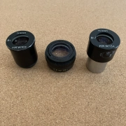 3 NIKON Japan H.K.15X  H.K.W.10x C F W 10x EYEPIECES Lot