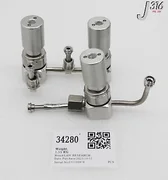 34280 LAM RESEARCH 4 WAY VALVE ASSY W/ 3X DIAPHRAGM VALVE 839-034095-101