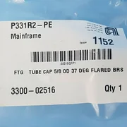 344-0303// AMAT APPLIED 3300-02516 FTG TUBE CAP 5/8 OD 37 DEG FLARED BRS [NEW]