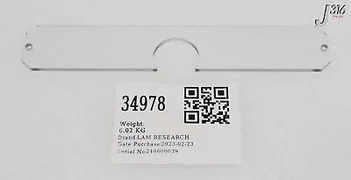 34978 LAM RESEARCH SHIELD, WINDOW U.V. SING.MONOCHR 19CM x 4CM 713-011049-002
