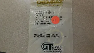 3700-02396, AMAT, ORING ID 1.171 CSD .139 CHEMRAZ SC513 80 DURO WHT