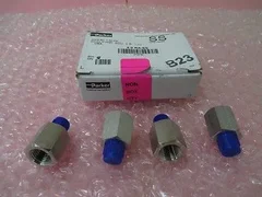 4 Parker 4-2 RA-SS Pipe, AMAT 3300-02875 Fitting Pipe Adapter 1/4FP x 1/8 MP