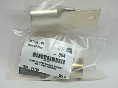 500 MCM X 3/8'' Narrow One-Hole Tinned Copper Crimp Lug AMAT 1290-01799 (2)