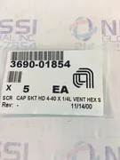 5PCS AMAT 3690-01854 SCR CAP SKT HD 4-40 X 1/4L VENT HEX S