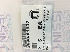 5PCS AMAT 3690-01932 SCR CAP SKT HD 10-24 X .37L HEX SKT S