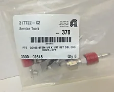 6 AMAT 3300-02618 FITING QDISC STEM 1/4 X 1/4T SST DBL END SHUT OFF