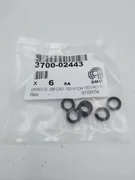 6 Applied Materials/AMAT 3700-02443 .299 CSD .103 VITON 75 DURO BLK O-RING