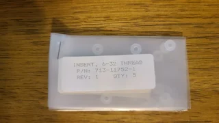713-011752-001, Insert, 6/32 Thread
