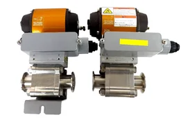 A&N 10-39-SN Pneumatic Ball Valve AMAT 0195-02977 Reseller Lot of 2 Working